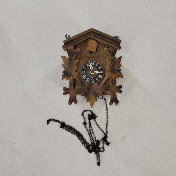 Vintage Cuckoo Clock Brown Clocks Swedish Clocks Time Black Forest - Picture 2 of 13